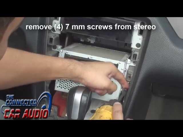 remove factory stereo  mustang 2010-2014