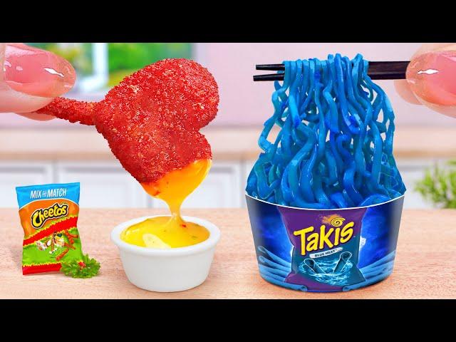 The Top Chicken Recipes ️ Miniature Cheetos Chicken Lollipop and Takis Noodles ️ Tina Mini Cooking