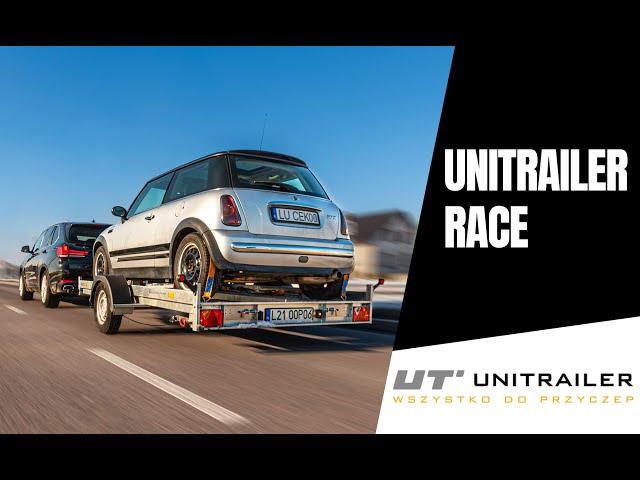 UNITRAILER RACE 340 tow truck - single-axle, tilting, braked trailer for transporting cars