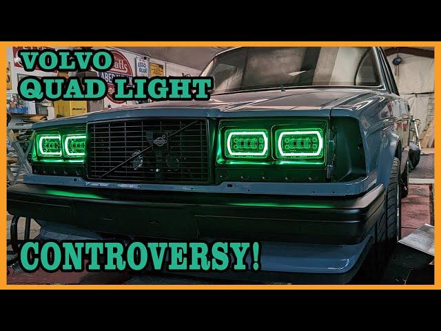 Volvo 240 US Quad Light Conversion on a 85 UK Coffin Nose!