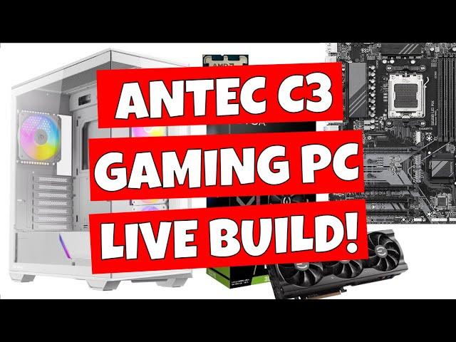 Antec C3 ARGB White Gaming PC Build LIVE - ft EVGA RTX 3070 XC3 Ultra Ryzen 7 7700