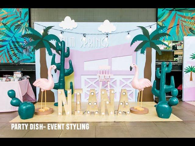 Tropical Paradise themed party by Party Dish- Event Styling