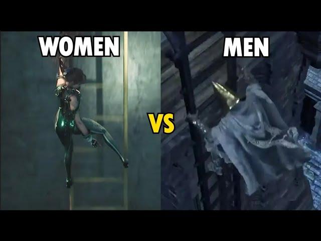 How Female vs Male characters climb Ladder (Stellar Blade vs Bloodborne) [Original]