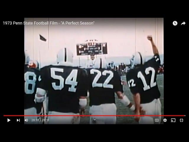 1973 Penn State Football Film - "A Perfect Season"