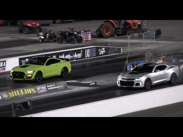 Shelby gt500 vs ZL1 Camaro - Drag Race + mk5 Supra, turbo S2000