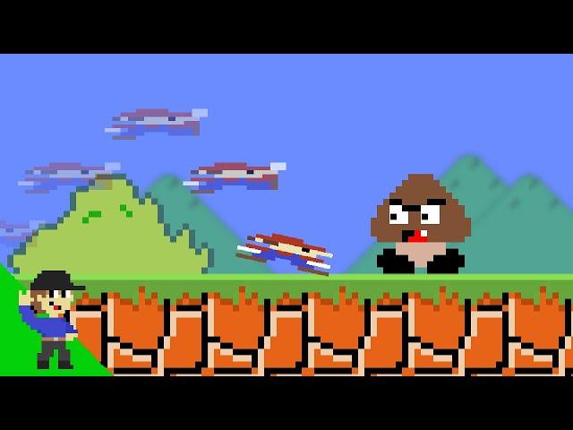 Goomba stomped Mario and this happened