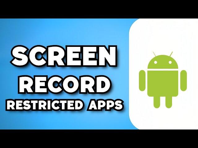 How To Screen Record Restricted Apps on Android | Black Screen Problem (2023 Guide)