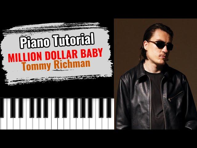 MILLION DOLLAR BABY by Tommy Richman (easy piano tutorial lesson free)