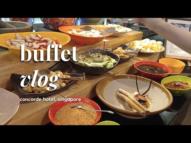 sunny singapore vlog ️ | concorde hotel's lunch buffet, peranakan & local food