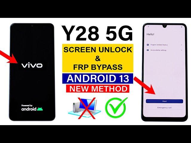 Vivo Y28 5G : Hard Reset/FRP Bypass - No Need Computer (ANDROID 13)