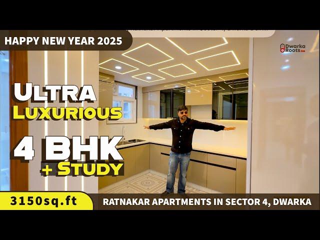 Ultra Luxurious  4 BHK + Study [ 3150sq.ft ] Ratnakar Apartments In Sector 4, Dwarka Delhi