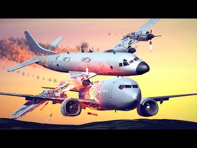 Midair Collisions, Airplane Crashes & Dogfights #2 | Besiege