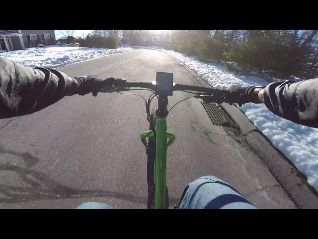 luna cycle 4 Season 1000 Fat Tire Ebike KHS flying down the road at top speed