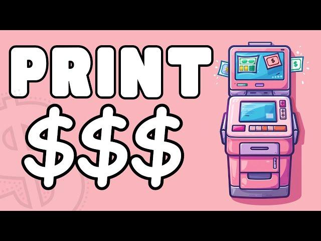 Printing Money With Ai Stock Photography (Micro stock)