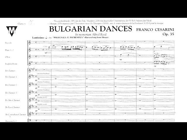 [Score] Franco Cesarini - Bulgarian Dances (Part I) for concert band (2006)