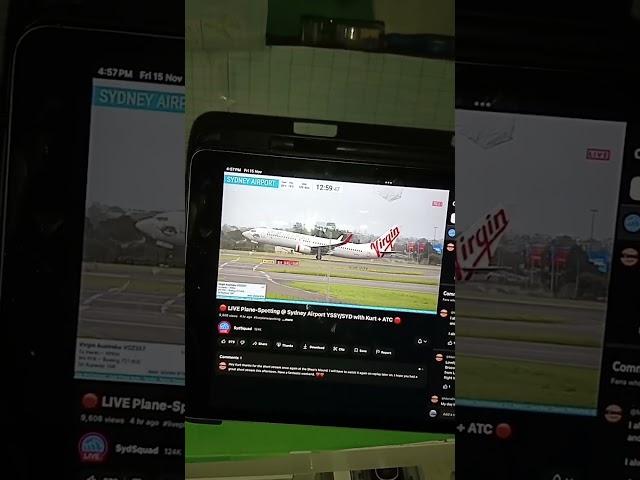 My mum's plane on @Sydsquad Sydney airport live stream #airplane #airport #planesspotting