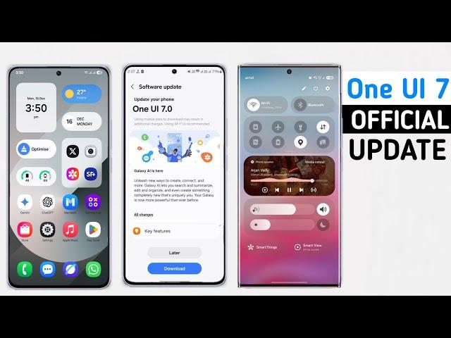 Samsung One Ui 7.0 Android 15 : India December Update List (S,M,A,F Series)