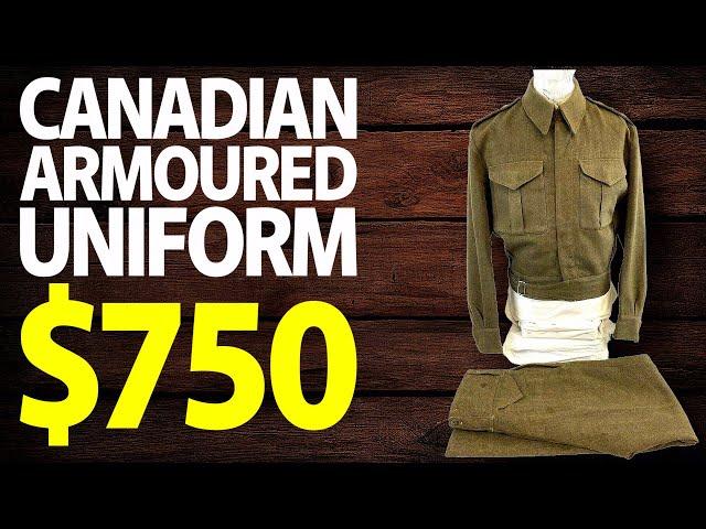 $750 | WW2 Canadian Armoured Corps Officers Battle Dress Jacket | Military Antiques Toronto