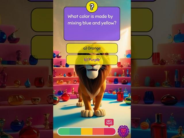 What color is made by mixing blue and yellow! #kids #quiz