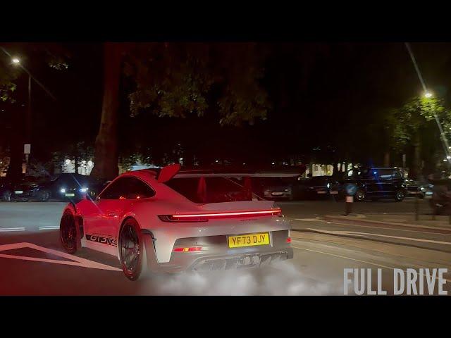 Porsche 992 GT3 RS GOES CRAZY! Loud Accelerations, Goes SIDEWAYS & Revs!