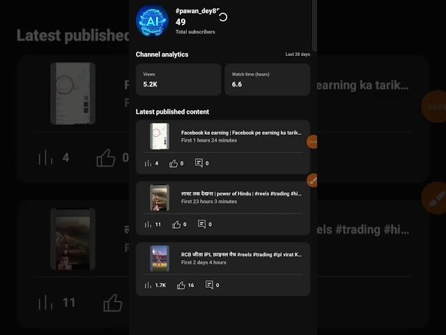 Youtubar banne ka Sapna tha #youtubeshorts #ytstudio #ytshorts #monetization #