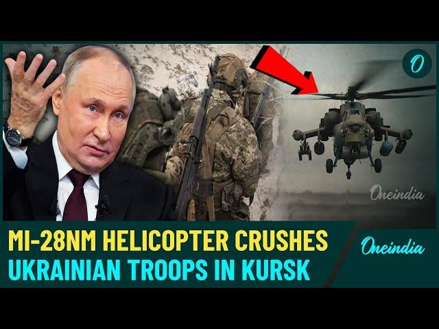 Mi-28NM Helicopter Strikes: Russian Forces Destroy Ukrainian Troops, Armored Vehicles in Kursk Clash