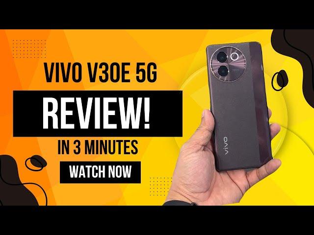 Vivo V30e 5G Review : Everything You Need to Know Before Buying It.!! 