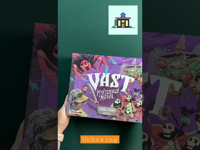 1 Minute Unboxing: Vast The Mysterious Manor by Leder Games