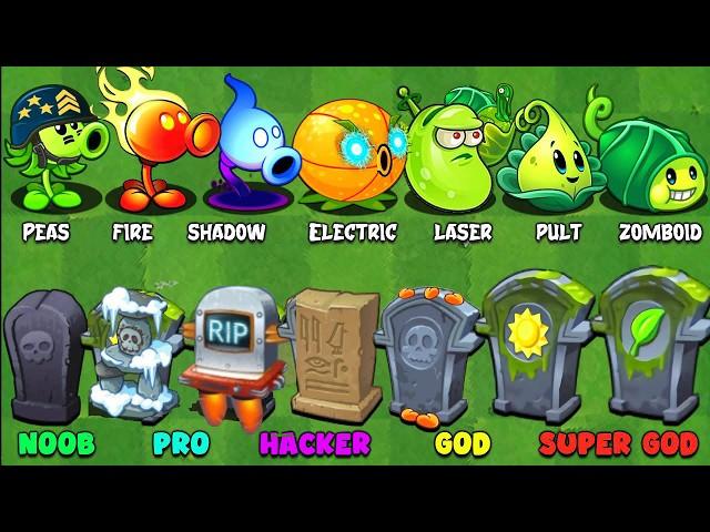 PvZ 2 Challenge - Ranking of All Plants Vs Team Gravestones NOOB - PRO - HACKER - GOD