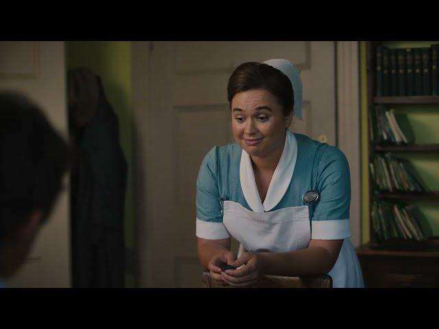 Dr Turner worries for a patient in CALL THE MIDWIFE Season 13 Episode 2 clip