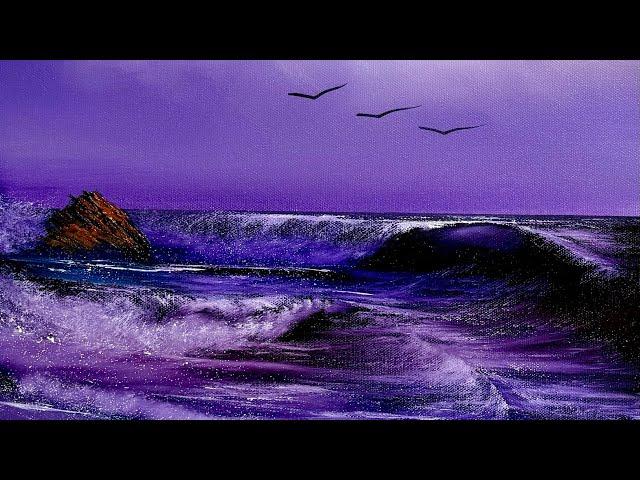 Painting 1697 Seascape #LIVEArt #OilPainting #FreeTutorial #PaintWithJosh #BobRoss