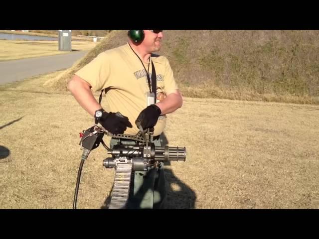 FlemingFirearms - running the minigun from the hip