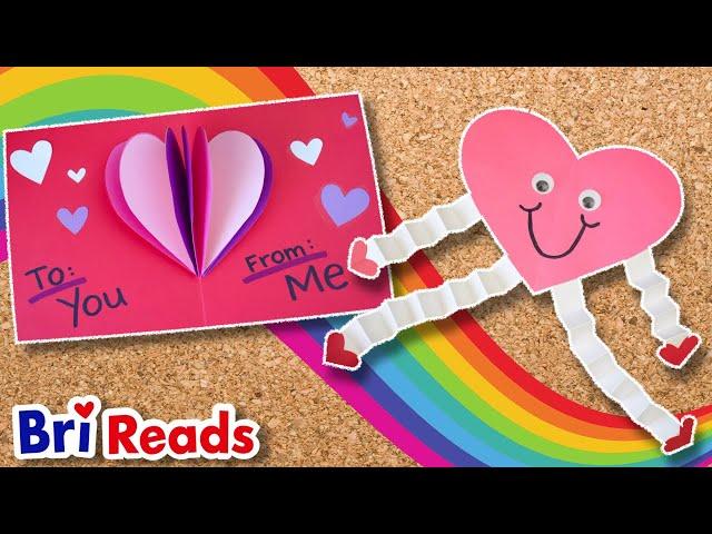 How to Make VALENTINES for Kids | Craft & Handwriting Practice with Bri Reads