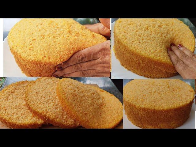 1 kg Butterscotch Sponge Cake Recipe Without Oven/Basic Butterscotch Sponge Cake Recipe Without Oven