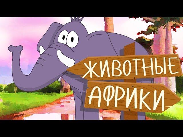 ЖИВОТНЫЕ АФРИКИ! Учим животных для самых маленьких на русском! Развивающие мультики про животных