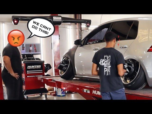 I TOOK MY CAMBERED GTI TO AN ALIGNMENT SHOP & THIS HAPPENED... PART 2