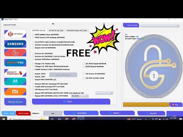 Extra Tool  V1.0.2 For Multi Functional With Official Free | Samsung FRP Bypass/KG Unlock/MDM Remove