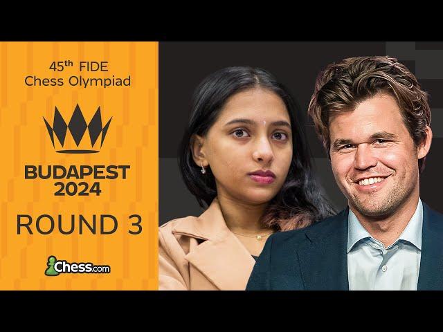 FIDE Chess Olympiad: Magnus Enters The Field!! Will Team India Keep Winning? Rd 3