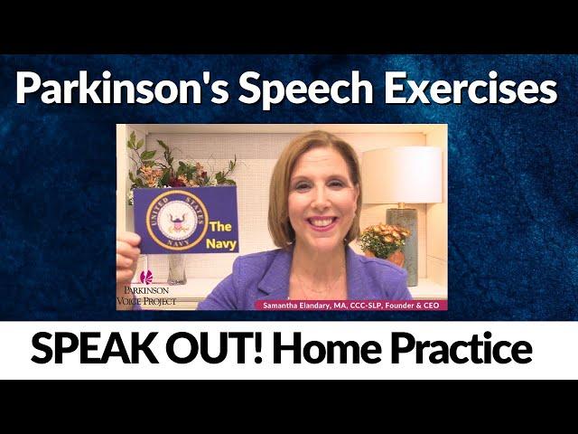 10/26/2023 Parkinson's Speech Exercises: The Navy