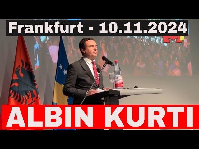 Albin Kurti sot ne Frankfurt me mergaten shqiptare (10.11.2024)