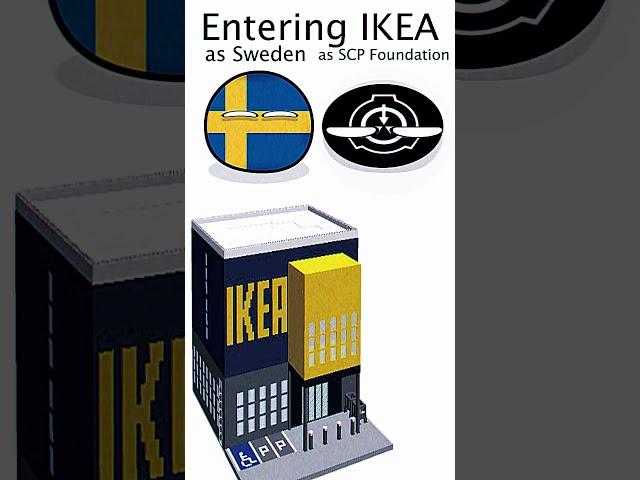 Ikea entering then vs now - Sweden and SCP foundation #shorts #countryballs #meme #animation