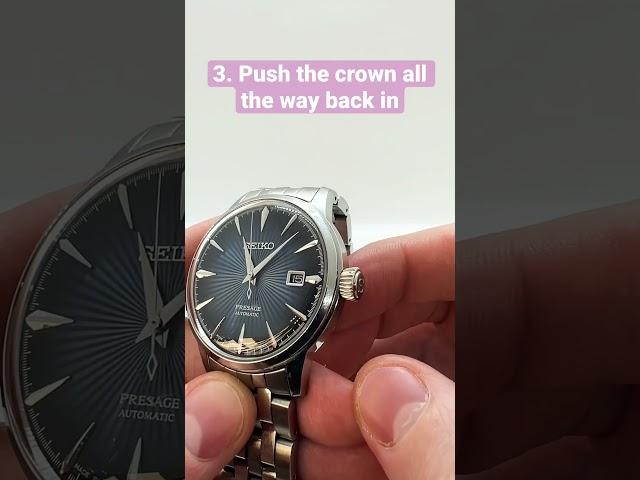 How to wind a Seiko Automatic Mechanical Watch