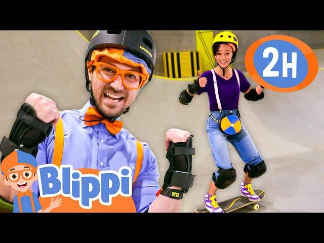 Blippi & Meekah's Skateboard Fun | BEST OF BLIPPI TOYS | Educational Videos for Kids