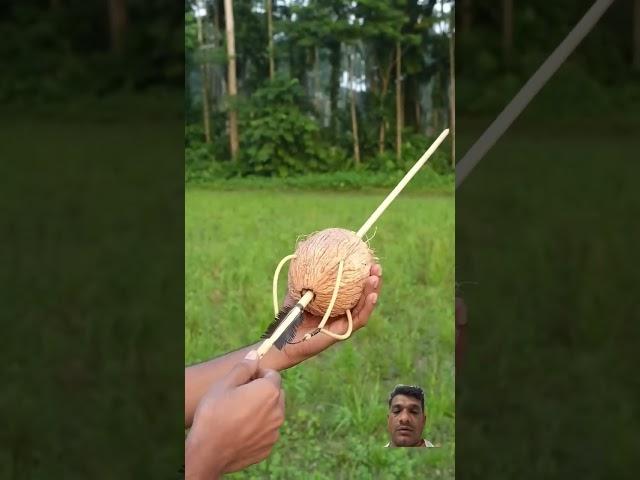 Hunter #archery #hunting #satisfying #sniper #diy #coconut #bambooart #slingshots #funny #comedy