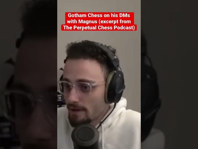 What did Magnus Carlsen DM Levy Rozman, aka Gotham Chess?