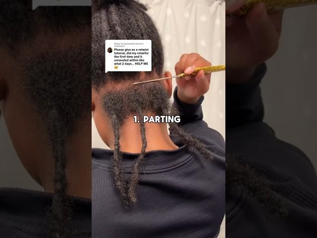 How To Retwist Your Own Locs: Part 1  | #locs #locjourney #locmaintenance #retwistlocs #shorts