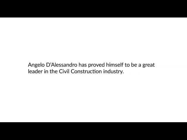 Angelo D'Alessandro - Founder, Dalessandro Contracting Group (DCG)