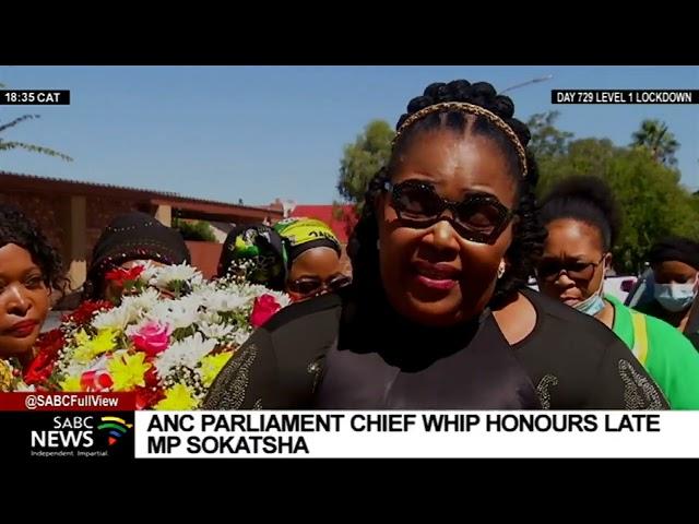 ANC Chief Whip Pemmy Majodina pays tribute to the late Mxolisi Sokatsha