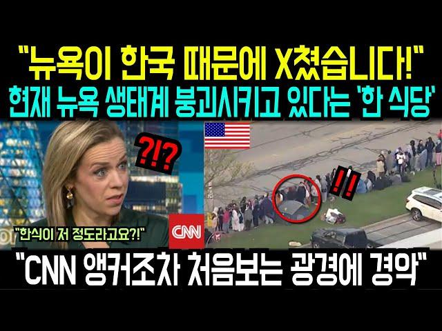 "뉴욕이 한국떄문에 X쳤습니다"현재 뉴욕 생태계 붕괴시키고 있다는 ‘한 식당‘"CNN 앵커조차 처음보는 광경에 경악“