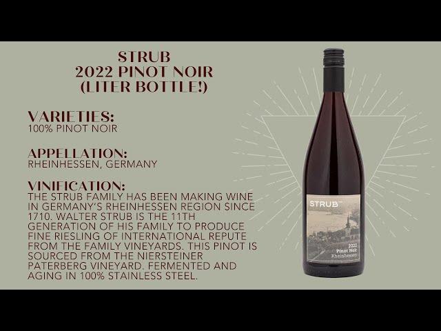 WINECULT Bottle Breakdown - Strub 2022 Pinot Noir